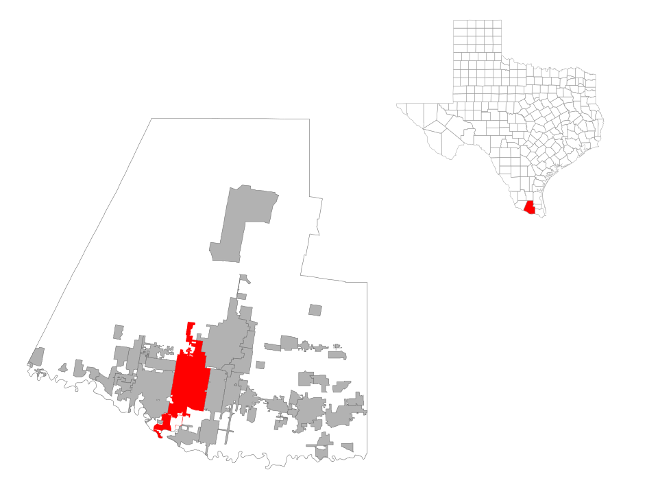 Locator map of McAllen
