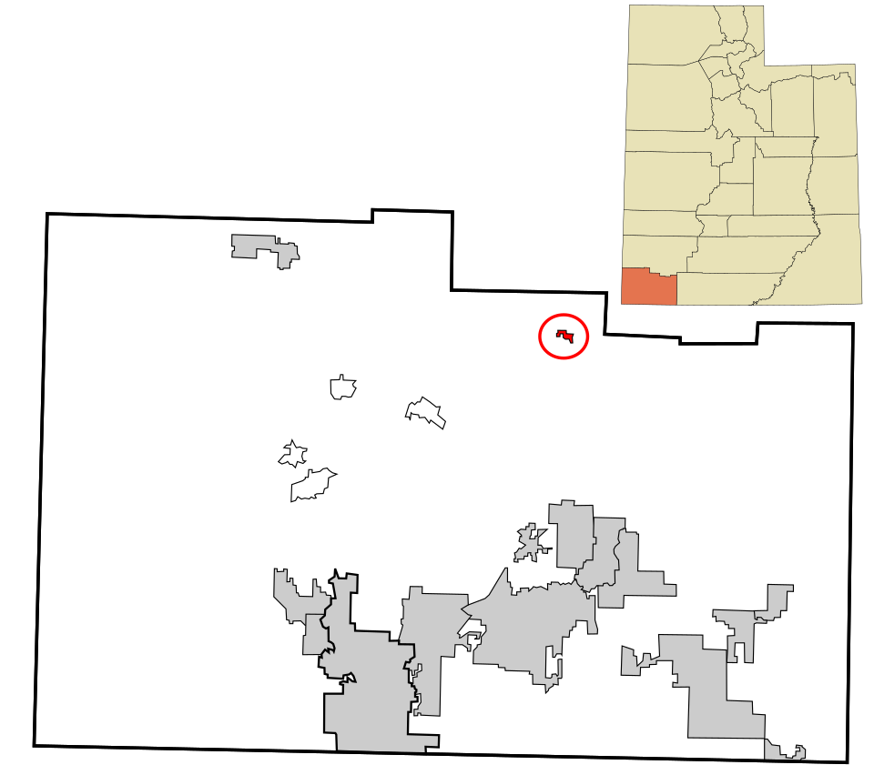 Locator map of New Harmony