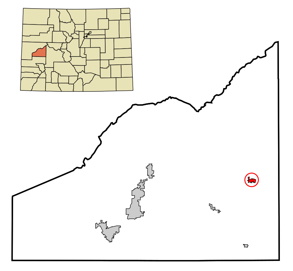 Locator map of Paonia