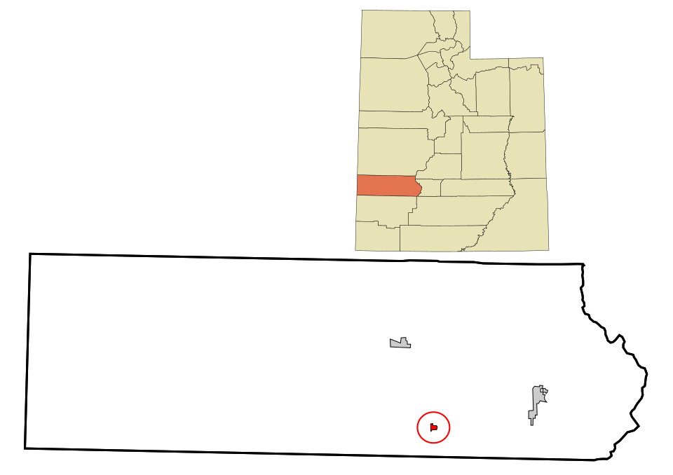 Locator map of Minersville