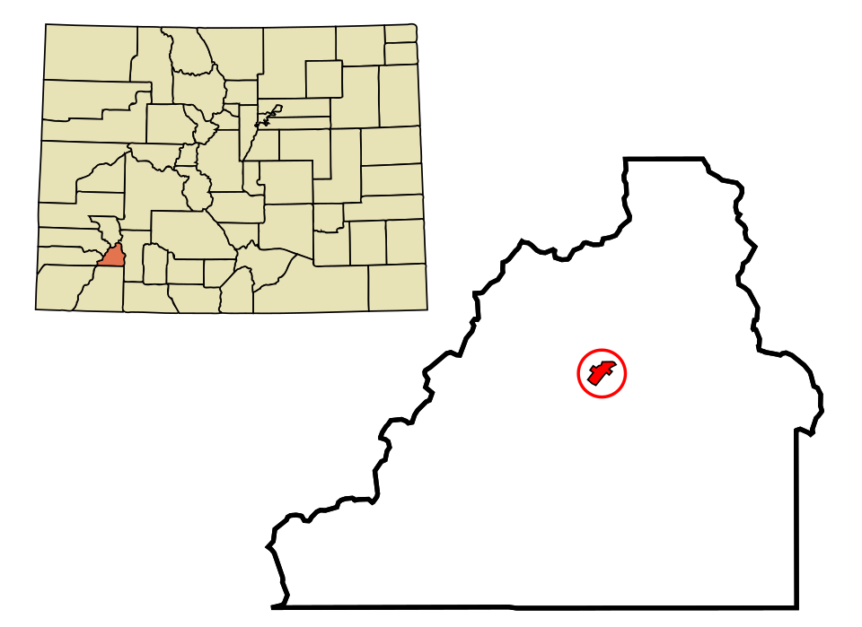 Locator map of Silverton