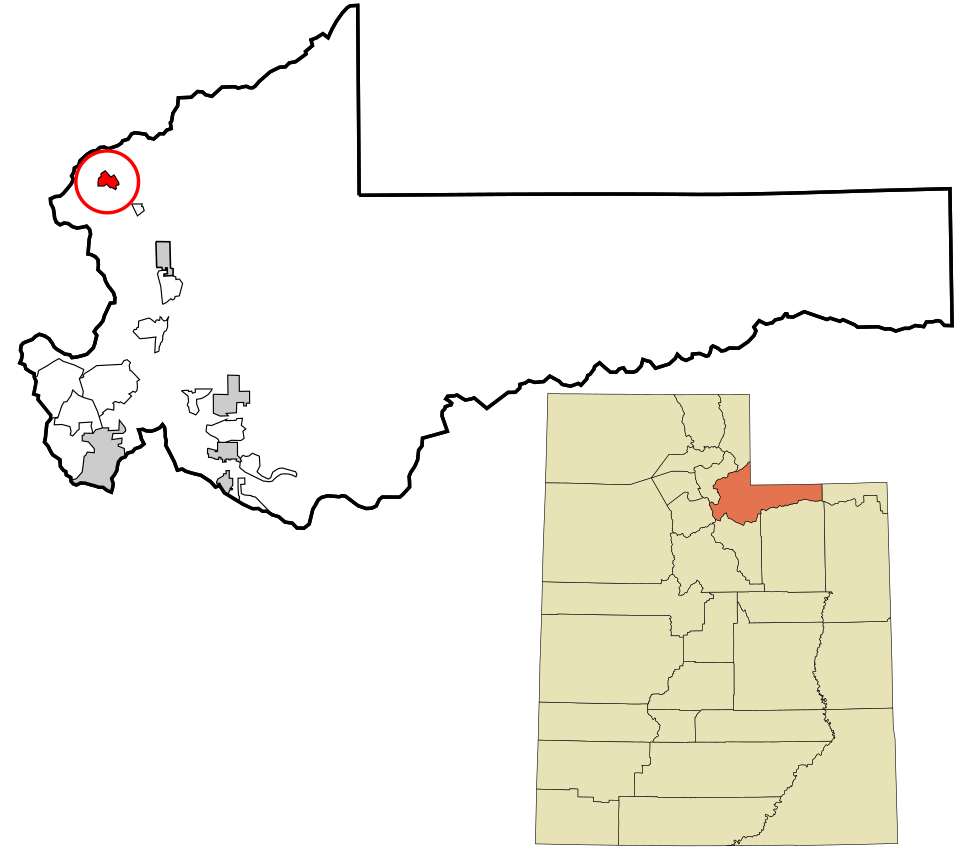 Locator map of Henefer