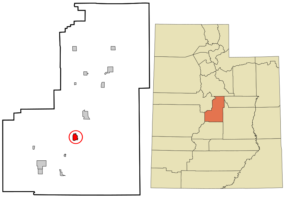 Locator map of Manti