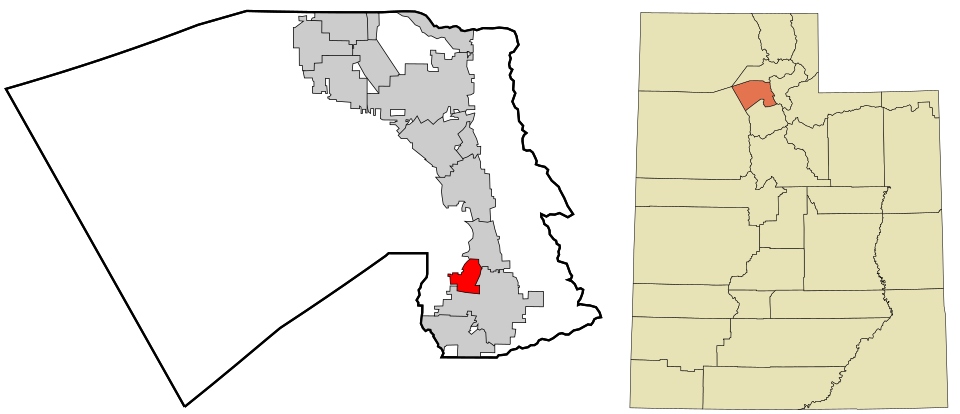 Locator map of West Bountiful