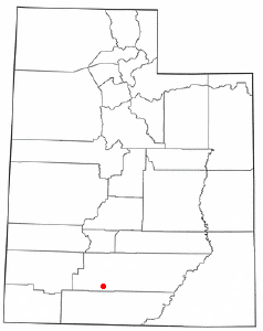 Locator map of Cannonville