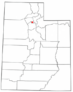 Locator map of Woods Cross