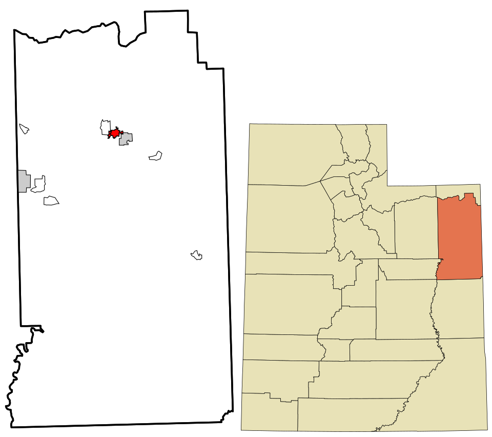 Locator map of Vernal