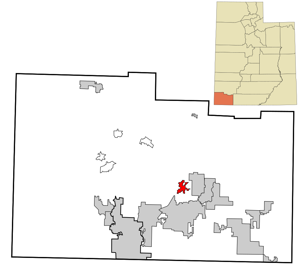 Locator map of Leeds