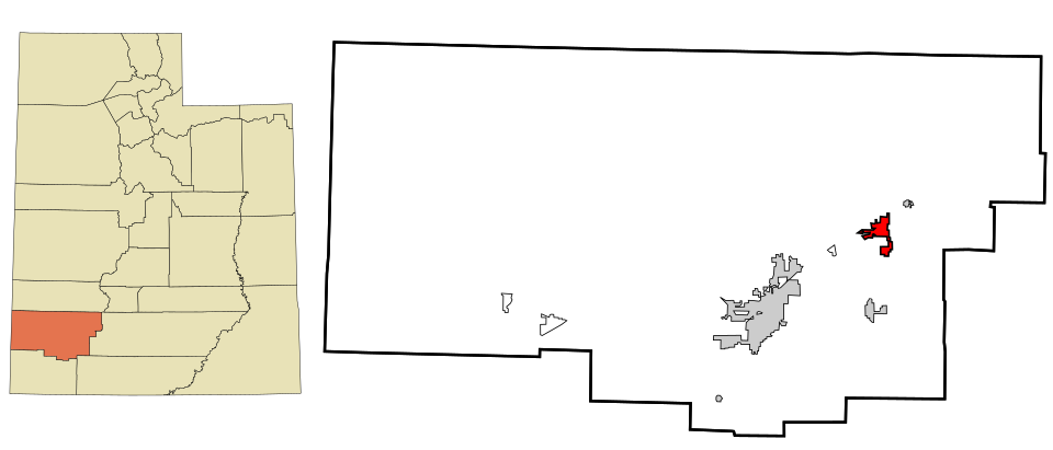 Locator map of Parowan