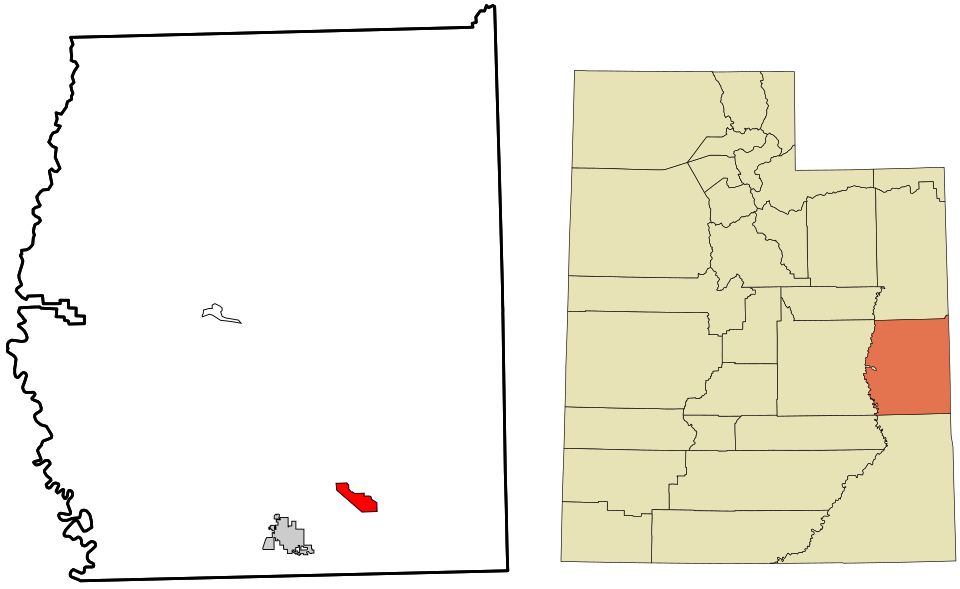 Locator map of Castle Valley