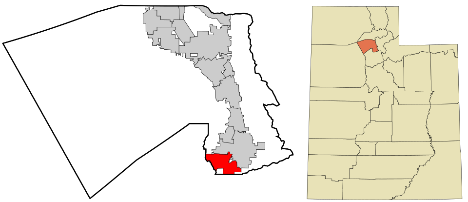 Locator map of North Salt Lake