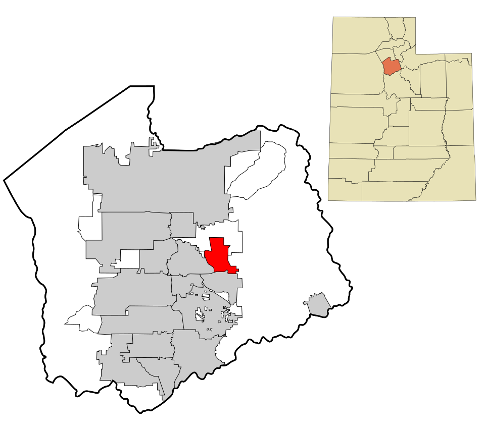 Locator map of Holladay