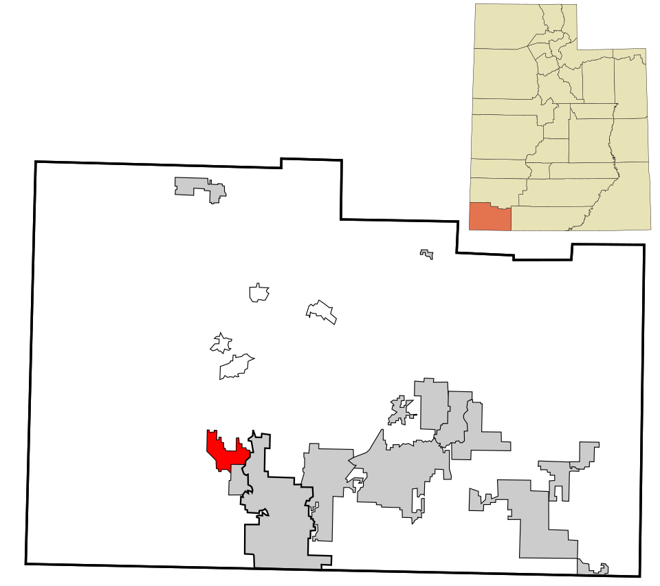 Locator map of Ivins