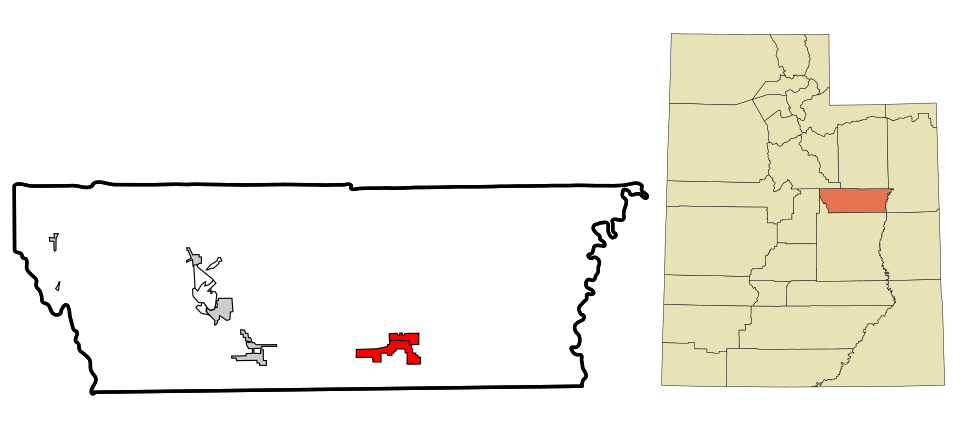 Locator map of East Carbon