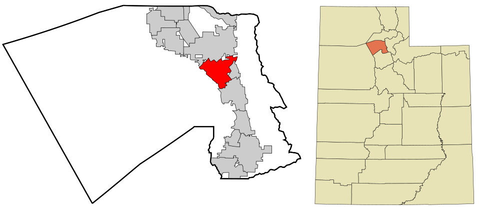 Locator map of Kaysville