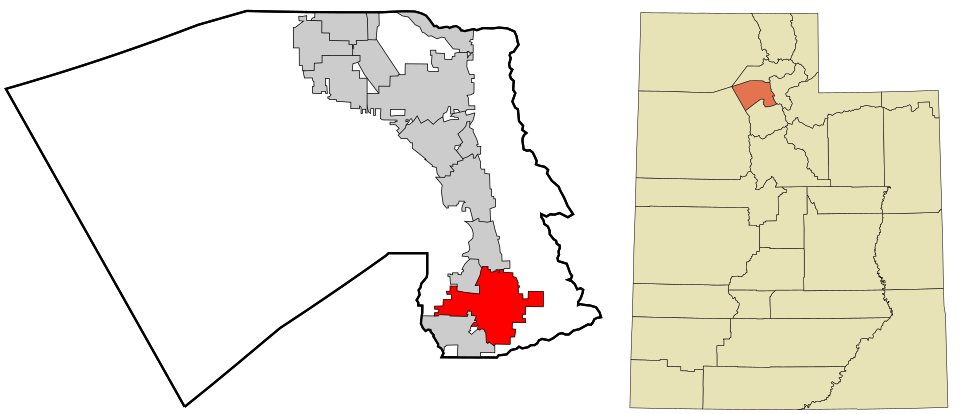 Locator map of Bountiful