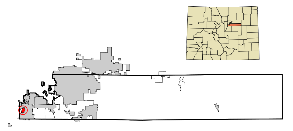 Locator map of Columbine Valley