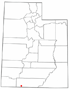 Locator map of Kanab