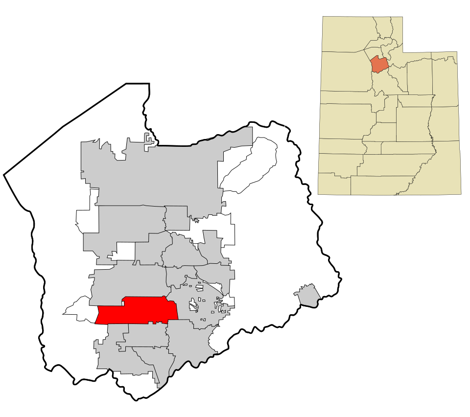 Locator map of South Jordan