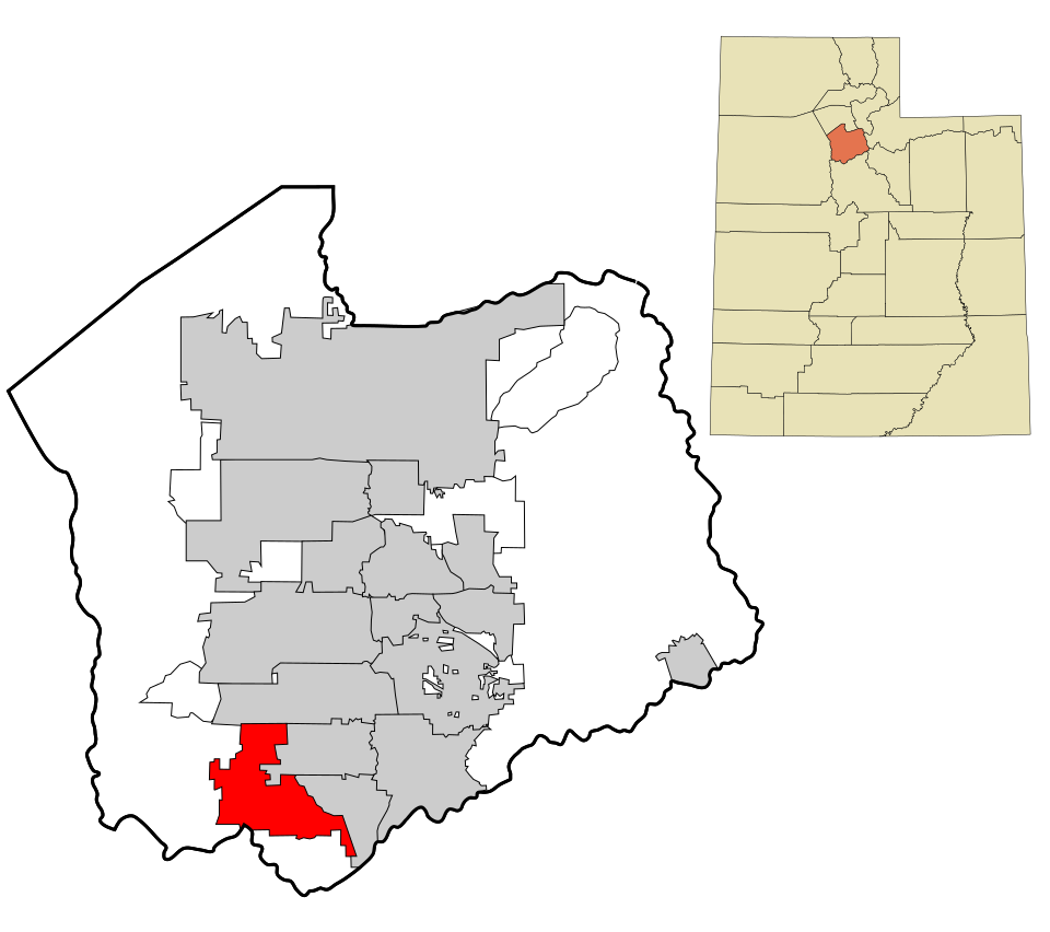 Locator map of Herriman