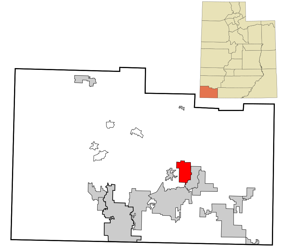Locator map of Toquerville