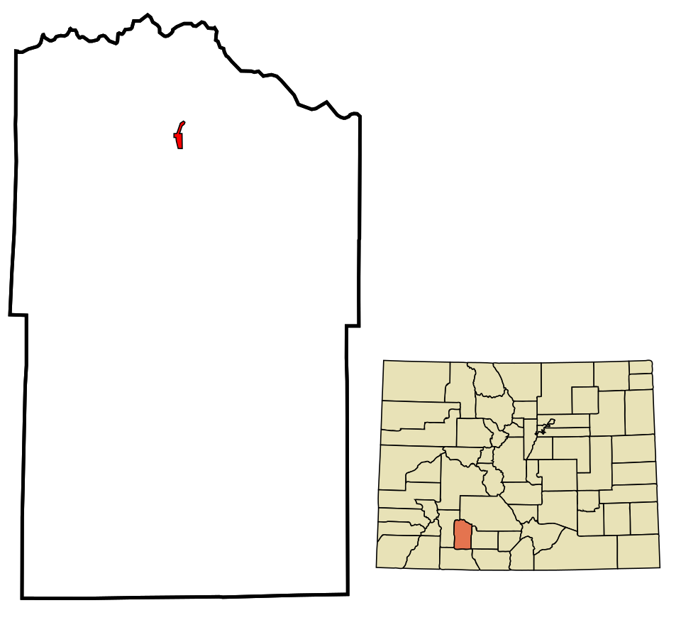 Locator map of City of Creede