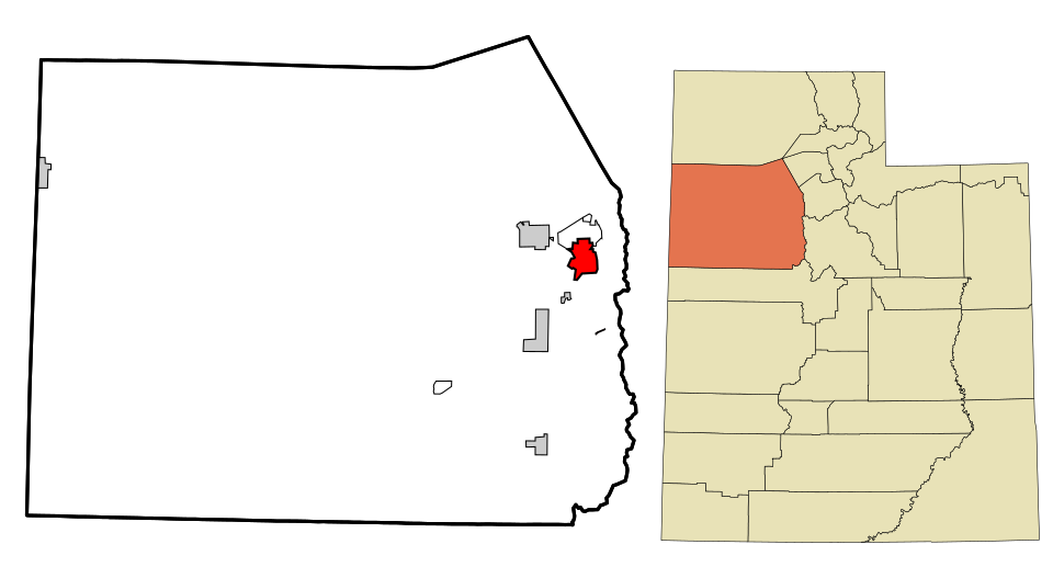 Locator map of Tooele