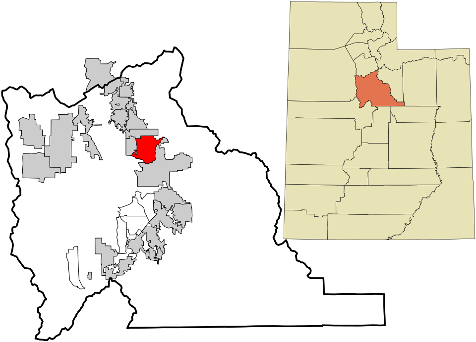 Locator map of Orem