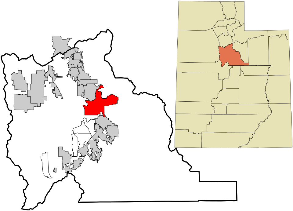 Locator map of Provo