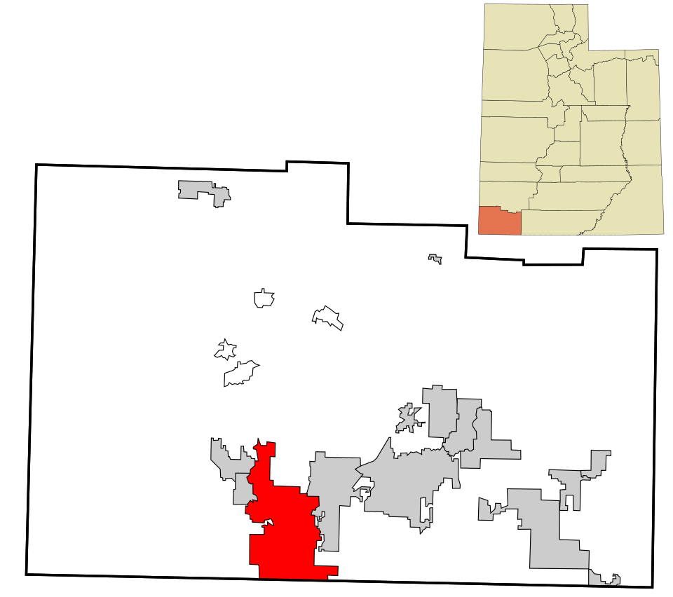 Locator map of St. George