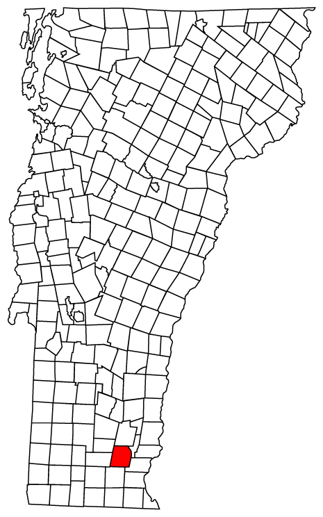 Locator map of Newfane