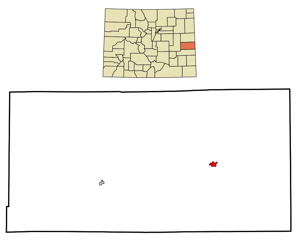Locator map of Cheyenne Wells