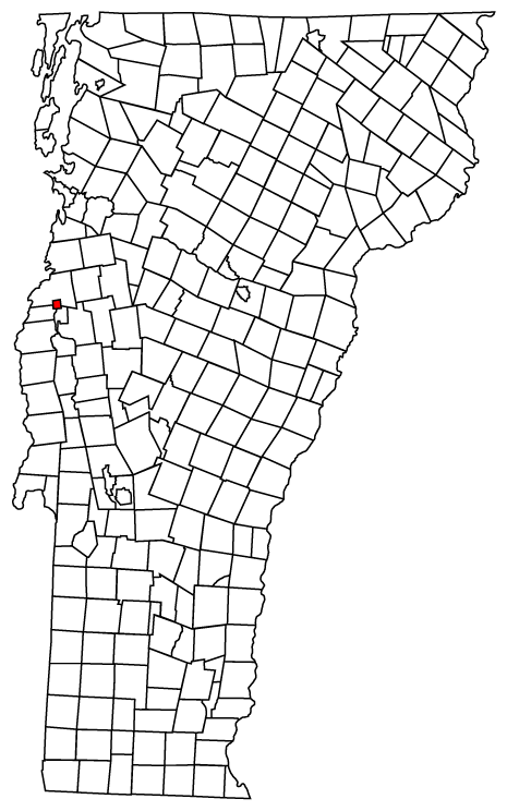 Locator map of Vergennes