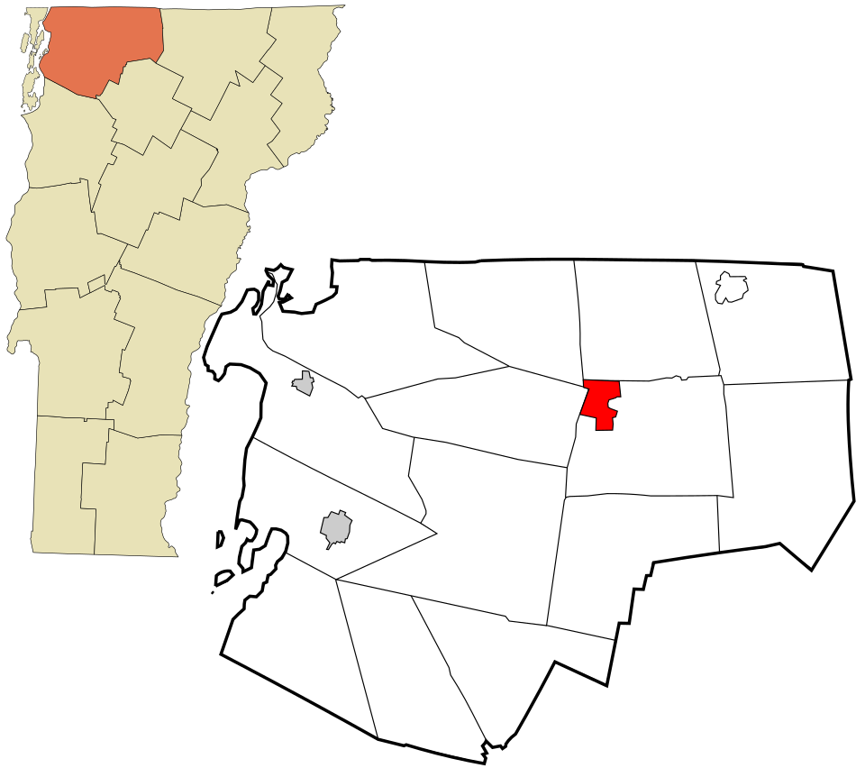 Locator map of Enosburg Falls