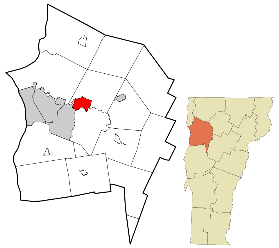 Locator map of Essex Junction
