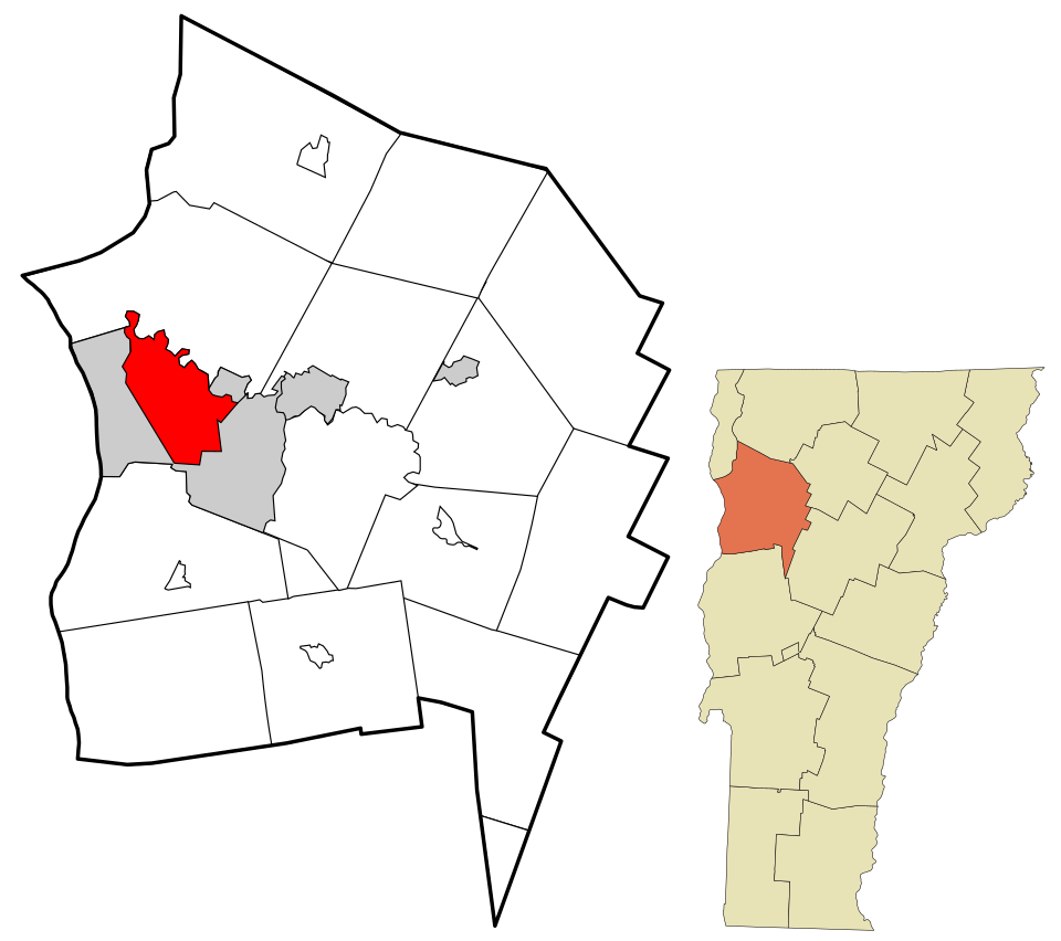 Locator map of Burlington