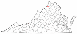 Locator map of Toms Brook