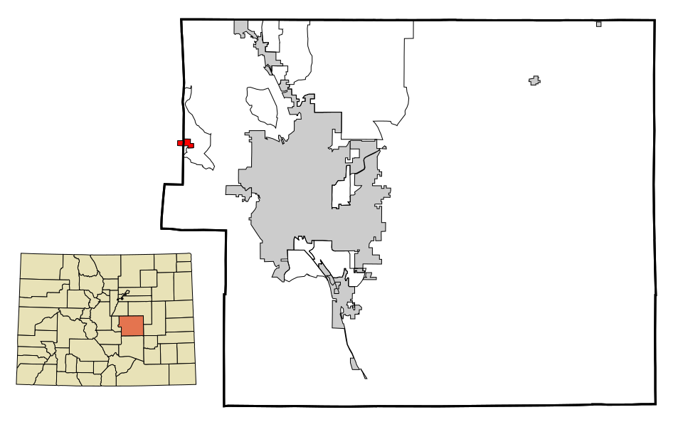 Locator map of Green Mountain Falls