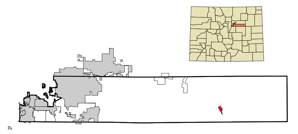 Locator map of Deer Trail