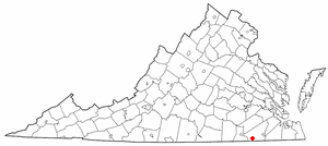 Locator map of Boykins