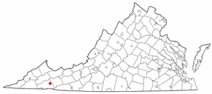 Locator map of Glade Spring