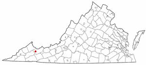 Locator map of Cedar Bluff