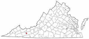 Locator map of Rural Retreat