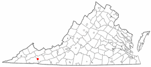 Locator map of Chilhowie
