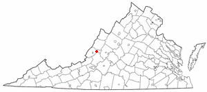 Locator map of Clifton Forge