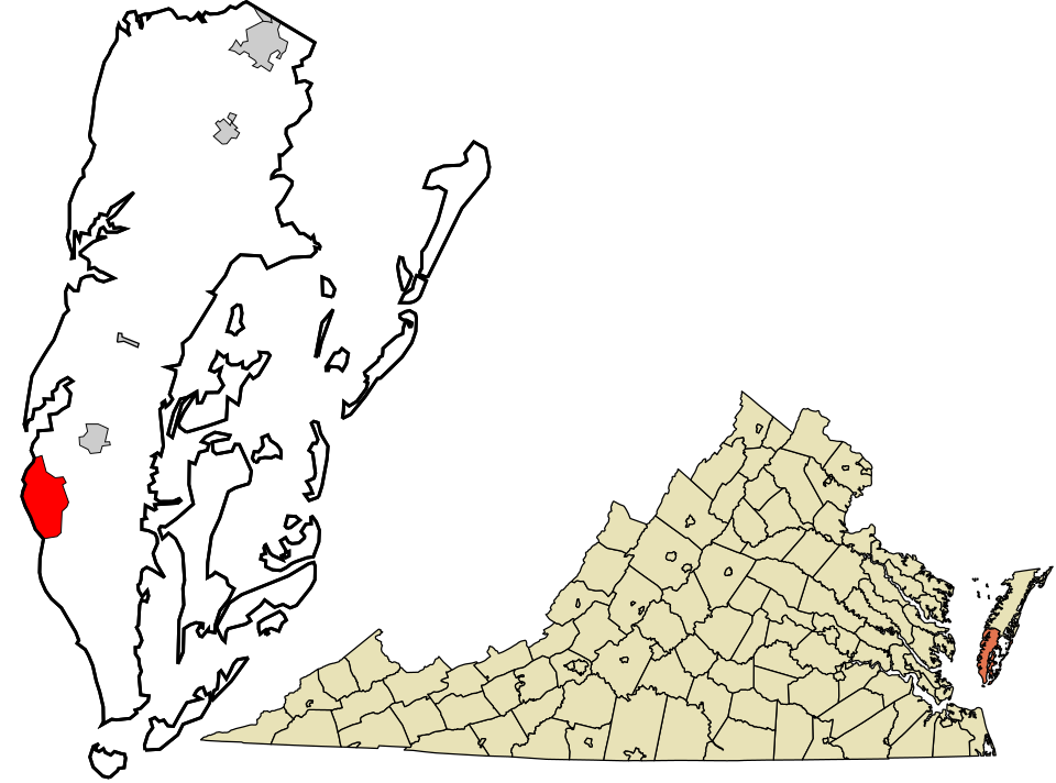 Locator map of Cape Charles