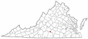 Locator map of Brookneal