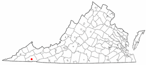 Locator map of Abingdon