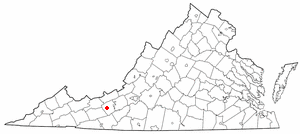 Locator map of Pulaski