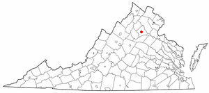 Locator map of Culpeper